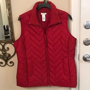 Liz & CO Red Sleeveless Vest Size L